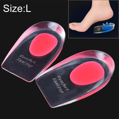 1 คู่ผู้หญิงซิลิโคนเจล Comfort Heel Cups Pads Half Pads, Size: L