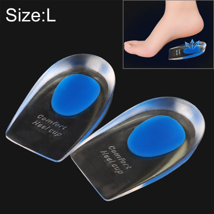 1 คู่ผู้หญิงซิลิโคนเจล Comfort Heel Cups Pads Half Pads, Size: L