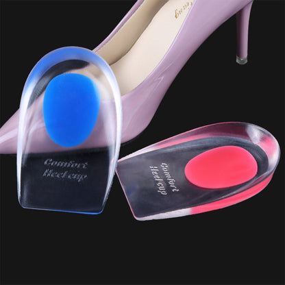 1 คู่ผู้หญิงซิลิโคนเจล Comfort Heel Cups Pads Half Pads, Size: L