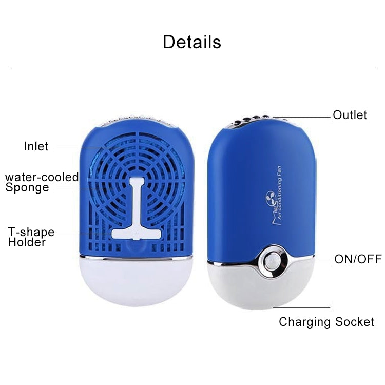 แบบพกพา Mini USB ชาร์จเครื่องปรับอากาศทำความเย็นพัดลมมือถือขนาดเล็ก