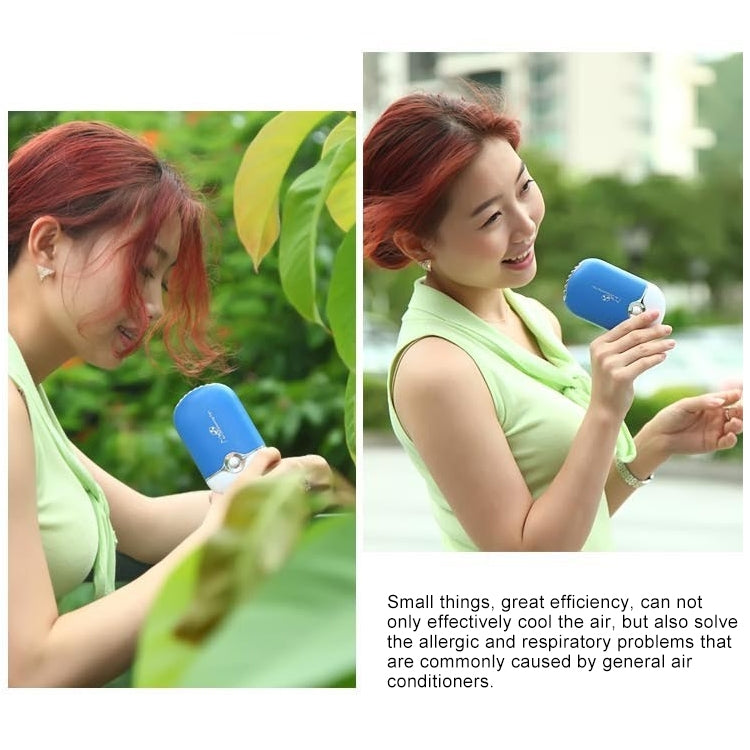 แบบพกพา Mini USB ชาร์จเครื่องปรับอากาศทำความเย็นพัดลมมือถือขนาดเล็ก
