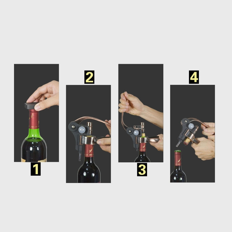 โลหะผสมสังกะสี + วัสดุ ABS ที่เปิดขวดรูปกระต่ายย้อนยุคที่เปิดขวด Corkscrew Port ที่เปิดขวดไวน์ขนาด: 18 x 14.5 x 4.7 ซม., Zinc Alloy
