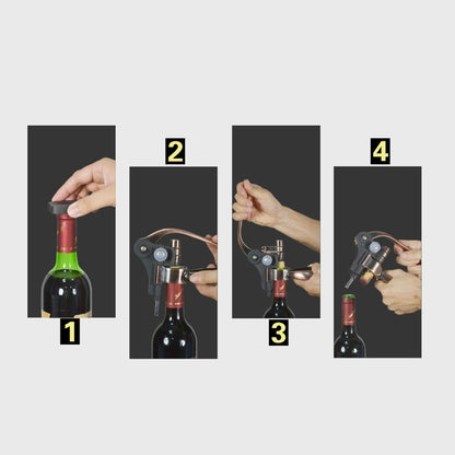 โลหะผสมสังกะสี + วัสดุ ABS ที่เปิดขวดรูปกระต่ายย้อนยุคที่เปิดขวด Corkscrew Port ที่เปิดขวดไวน์ขนาด: 18 x 14.5 x 4.7 ซม., Zinc Alloy