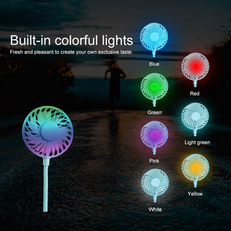 Creative Mini แขวนคอประเภทพัดลมพัดลม LED กลางแจ้ง, F008 (Black), F008, F008 (Blue), F008 (White)