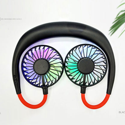Creative Mini แขวนคอประเภทพัดลมพัดลม LED กลางแจ้ง, F008 (Black), F008, F008 (Blue), F008 (White)