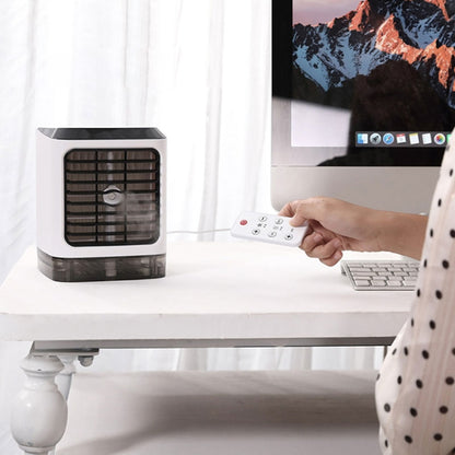 มินิเดสก์ท็อปพัดลมระบายความร้อน Humidifier พัดลมเครื่องปรับอากาศพัดลมสเปรย์ให้ความชุ่มชื้น, without Remote Control