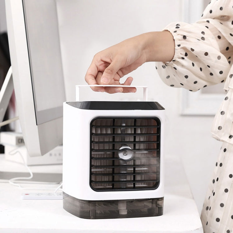 มินิเดสก์ท็อปพัดลมระบายความร้อน Humidifier พัดลมเครื่องปรับอากาศพัดลมสเปรย์ให้ความชุ่มชื้น, without Remote Control