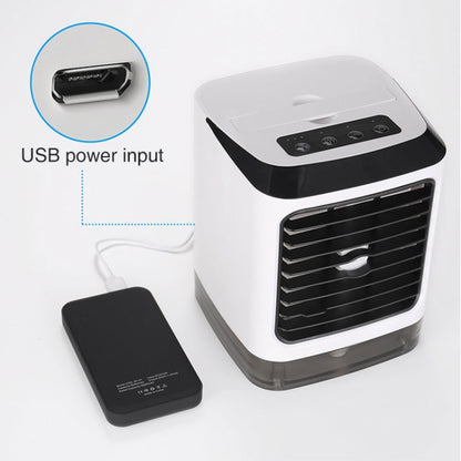 มินิเดสก์ท็อปพัดลมระบายความร้อน Humidifier พัดลมเครื่องปรับอากาศพัดลมสเปรย์ให้ความชุ่มชื้น, without Remote Control