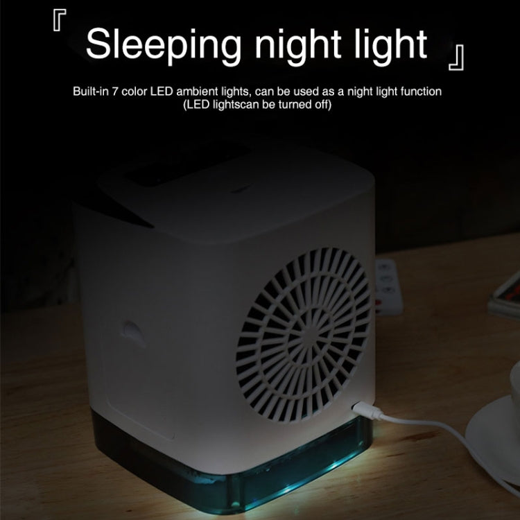 มินิเดสก์ท็อปพัดลมระบายความร้อน Humidifier พัดลมเครื่องปรับอากาศพัดลมสเปรย์ให้ความชุ่มชื้น, without Remote Control