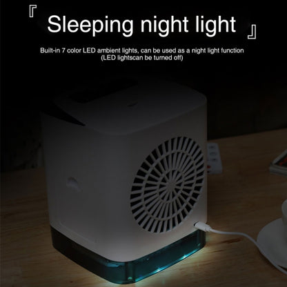 มินิเดสก์ท็อปพัดลมระบายความร้อน Humidifier พัดลมเครื่องปรับอากาศพัดลมสเปรย์ให้ความชุ่มชื้น, without Remote Control