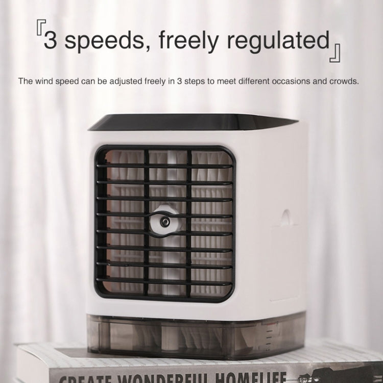 มินิเดสก์ท็อปพัดลมระบายความร้อน Humidifier พัดลมเครื่องปรับอากาศพัดลมสเปรย์ให้ความชุ่มชื้น, without Remote Control