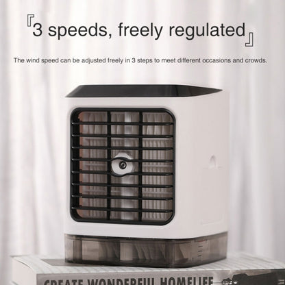 มินิเดสก์ท็อปพัดลมระบายความร้อน Humidifier พัดลมเครื่องปรับอากาศพัดลมสเปรย์ให้ความชุ่มชื้น, without Remote Control