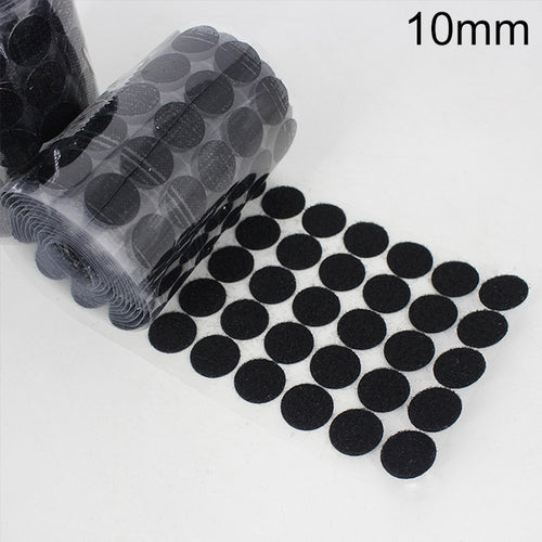 1,000 ชิ้น 10 มม. รอบตะขอกาวไนลอนและห่วงยึด, 10mm (Black), 10mm (White)