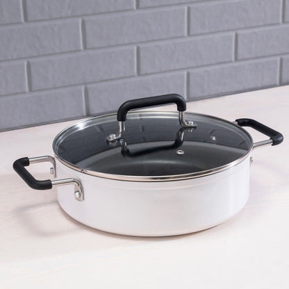 Original Xiaomi Mijia ZWZ 4L เกรดอาหาร Non-stick Stockpot,ใช้งานร่วมกับเตาแม่เหล็กไฟฟ้า Mijia (HC9071), 4L Stockpot