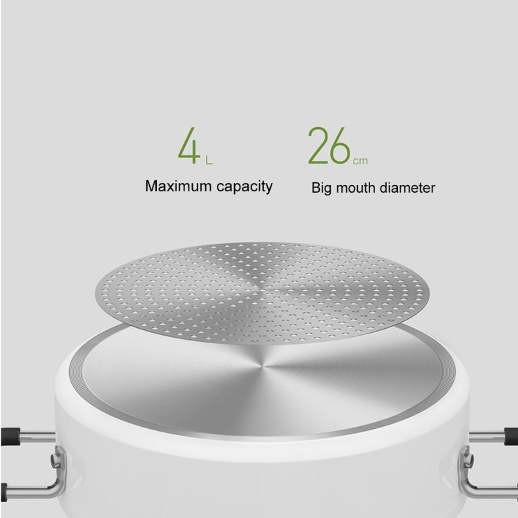Original Xiaomi Mijia ZWZ 4L เกรดอาหาร Non-stick Stockpot,ใช้งานร่วมกับเตาแม่เหล็กไฟฟ้า Mijia (HC9071), 4L Stockpot