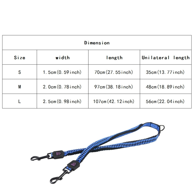 สัตว์เลี้ยง Telescopic บัฟเฟอร์เชือกดึงคู่เชือกถักไนลอนสะท้อนแสงขนาดเล็กความยาว: 70 ซม. การจัดส่งสีแบบสุ่ม, Double Traction 70cm