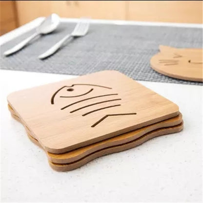 5 ชิ้นน่ารักการ์ตูนโต๊ะในครัวปกป้องไม้ถ้วย Pad ฉนวนกันความร้อนเสื่อรองแก้ว, การจัดส่งสไตล์สุ่ม, Table Mats 2