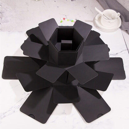 เซอร์ไพร์สหกเหลี่ยม Blooming DIY อัลบั้มทำมือกล่องภาพสร้างสรรค์กล่องของขวัญดาว, Handmade Album