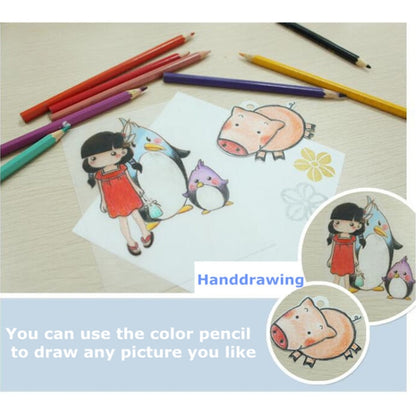 50 ชิ้นโปร่งแสงบดหยาบฟิล์มหดความร้อน DIY ฟิล์มหดความร้อน, DIY Heat Shrink Film (Rough Grinding)