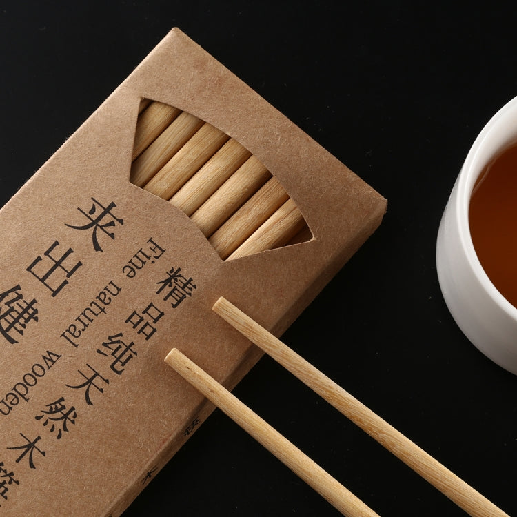 ตะเกียบกันลื่นไม้จันทน์สีเหลืองธรรมชาติ 10 คู่