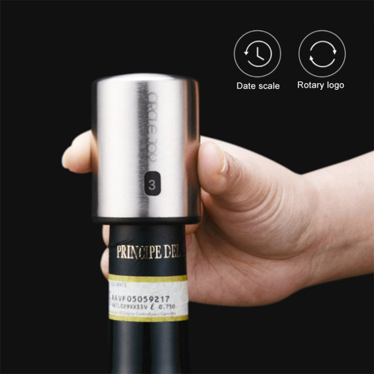 Original Xiaomi Youpin Circle Joy สแตนเลสสูญญากาศหน่วยความจำจุกไวน์, Wine Stopper