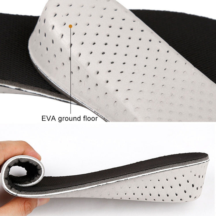 1 คู่รองเท้าใส่ระบายอากาศ EVA เพิ่มความสูง Insoles ความสูง: 2 ซม, Height: 2cm