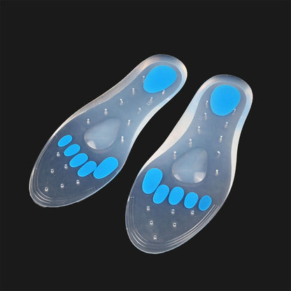 แผ่นรองรองเท้าซิลิกาเจลกันกระแทกแบบใส 1 คู่ ขนาด: 44-46หลา, Size: 44-46yards