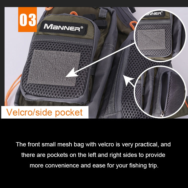 MANNER Outdoor Multifunctional Fishing Life Vest เสื้อชูชีพว่ายน้ำ, MANNER Life Jacket