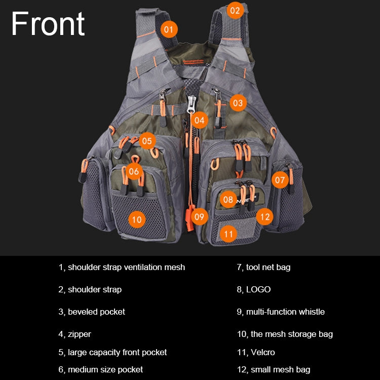 MANNER Outdoor Multifunctional Fishing Life Vest เสื้อชูชีพว่ายน้ำ, MANNER Life Jacket