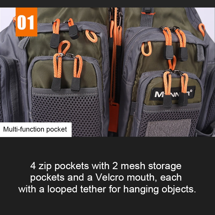 MANNER Outdoor Multifunctional Fishing Life Vest เสื้อชูชีพว่ายน้ำ, MANNER Life Jacket