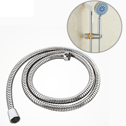 1.5 M ยืดหยุ่นหัวฝักบัวสแตนเลสท่อ Double INTERLOCK ทองแดงอินเทอร์เฟซ Anti Burst น้ำอาบน้ำท่อ, 1.5m (Double Interlock)