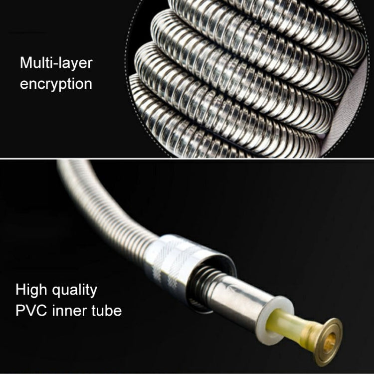 3 M ยืดหยุ่นหัวฝักบัวสแตนเลสท่อ Double INTERLOCK ทองแดงอินเทอร์เฟซ Anti Burst น้ำอาบน้ำท่อ, 3m (Double Interlock)
