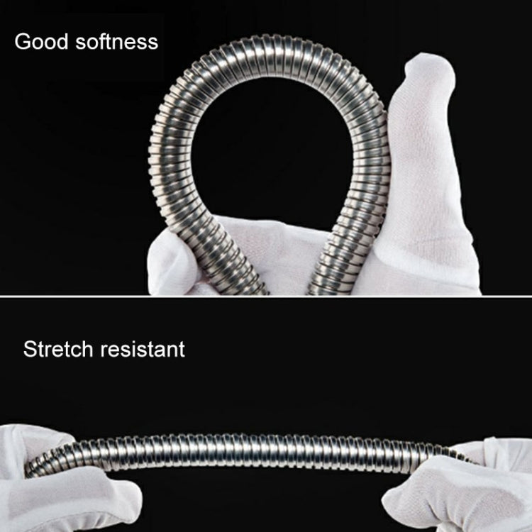 3 M ยืดหยุ่นหัวฝักบัวสแตนเลสท่อ Double INTERLOCK ทองแดงอินเทอร์เฟซ Anti Burst น้ำอาบน้ำท่อ, 3m (Double Interlock)