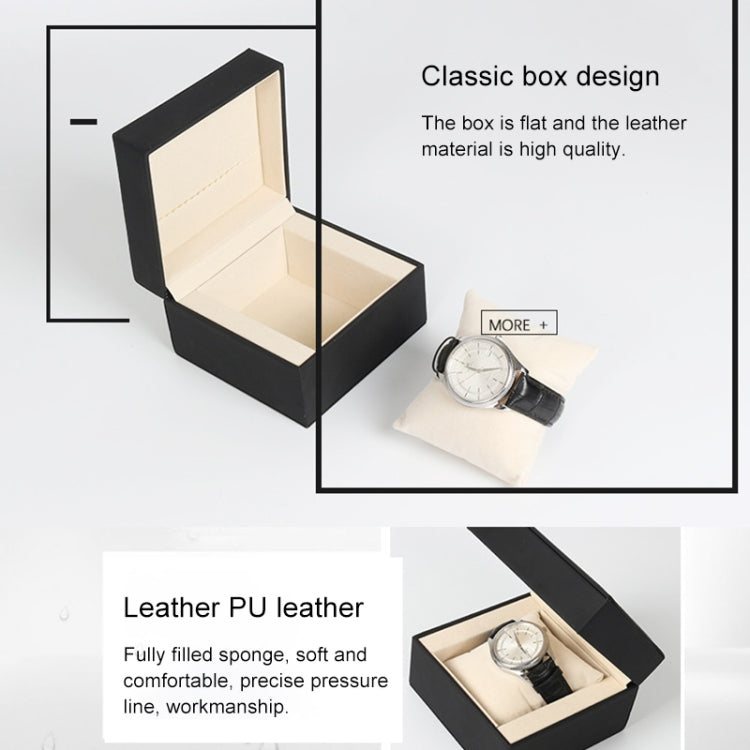 2 ชิ้น SBH002 กล่องเก็บนาฬิกาข้อมือ PU PU ขนาด: L, Size: L