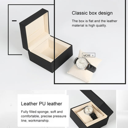 2 ชิ้น SBH002 กล่องเก็บนาฬิกาข้อมือ PU PU ขนาด: L, Size: L