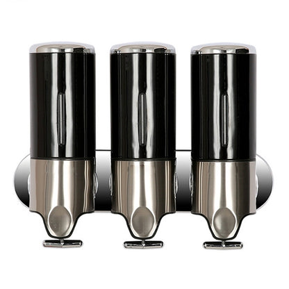 เครื่องจ่ายสบู่เหลวแชมพูแบบติดผนังของโรงแรม Triple Hotel ความจุ: 1200 มล, 1200ml/Black, 1200ml/Gold, 1200ml/Red, 1200ml/Silver, 1200ml/Transparent, 1200ml/White