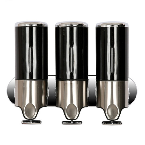 เครื่องจ่ายสบู่เหลวแชมพูแบบติดผนังของโรงแรม Triple Hotel ความจุ: 1200 มล, 1200ml/Black, 1200ml/Gold, 1200ml/Red, 1200ml/Silver, 1200ml/Transparent, 1200ml/White