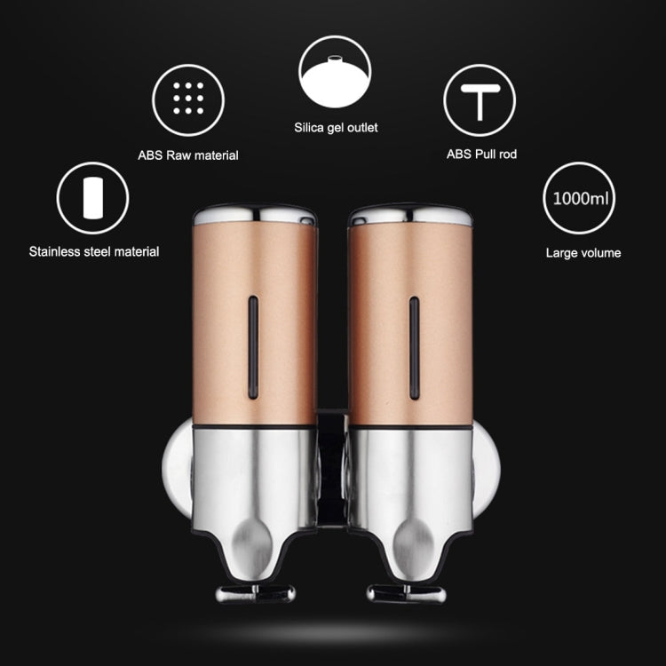 เครื่องจ่ายสบู่เหลวแชมพูแบบติดผนังของโรงแรม Triple Hotel ความจุ: 1200 มล, 1200ml/Black, 1200ml/Gold, 1200ml/Red, 1200ml/Silver, 1200ml/Transparent, 1200ml/White