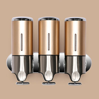 เครื่องจ่ายสบู่เหลวแชมพูแบบติดผนังของโรงแรม Triple Hotel ความจุ: 1200 มล, 1200ml/Black, 1200ml/Gold, 1200ml/Red, 1200ml/Silver, 1200ml/Transparent, 1200ml/White