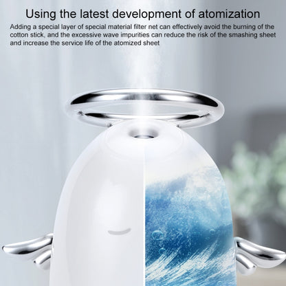 TSHM0 เครื่องทำความชื้น Mini Angel Atomizing พร้อมไฟกลางคืนสีสันสดใส ความจุแท้งค์น้ำ: 230 มล