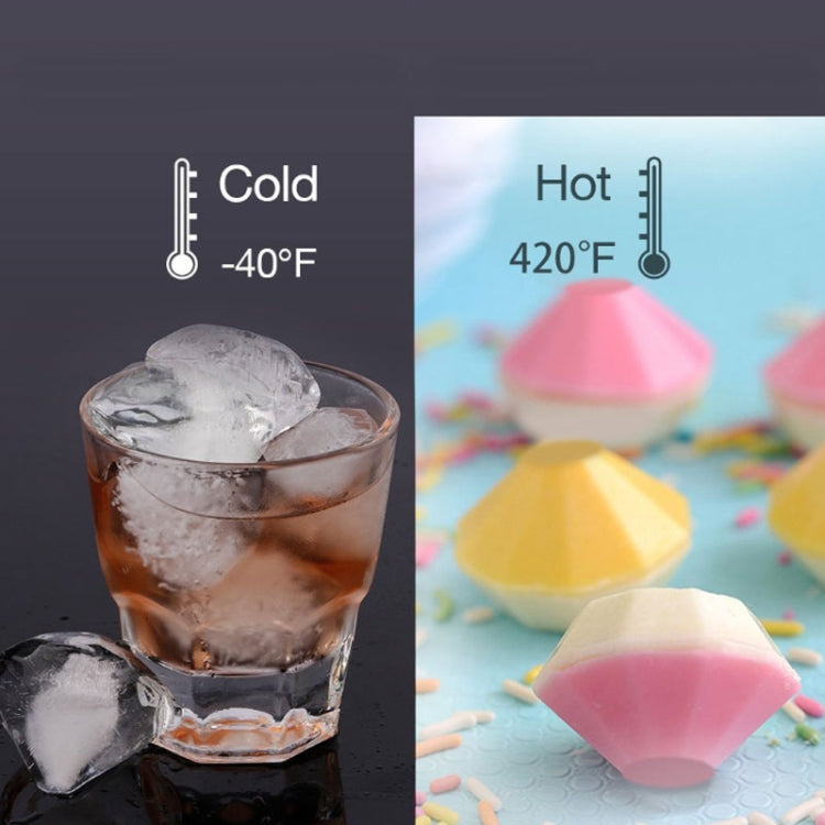 ใหม่ 4 Cavity เพชรรูปร่าง 3D ICE CUBE Mould Maker บาร์ปาร์ตี้ซิลิโคนถาดช็อกโกแลต Mould KITCHEN TOOL, Diamond Shape