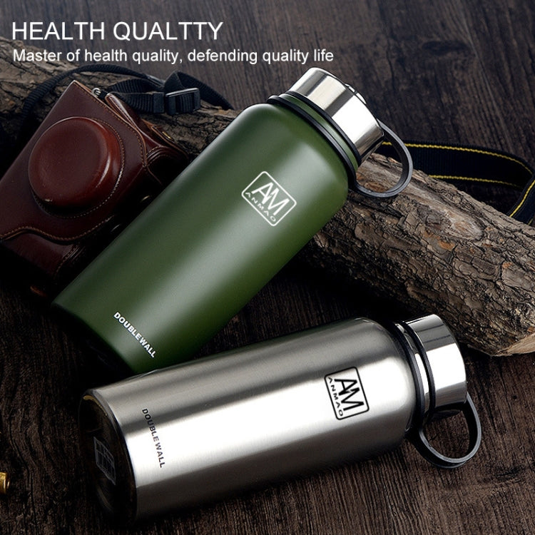 610ml กลางแจ้งสูญญากาศสแตนเลสความร้อนฉนวนกันความร้อนถ้วยแบบพกพาความจุขนาดใหญ่ขวดกีฬา, 610ml