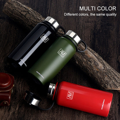 610ml กลางแจ้งสูญญากาศสแตนเลสความร้อนฉนวนกันความร้อนถ้วยแบบพกพาความจุขนาดใหญ่ขวดกีฬา, 610ml