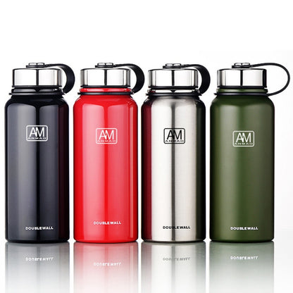 610ml กลางแจ้งสูญญากาศสแตนเลสความร้อนฉนวนกันความร้อนถ้วยแบบพกพาความจุขนาดใหญ่ขวดกีฬา, 610ml