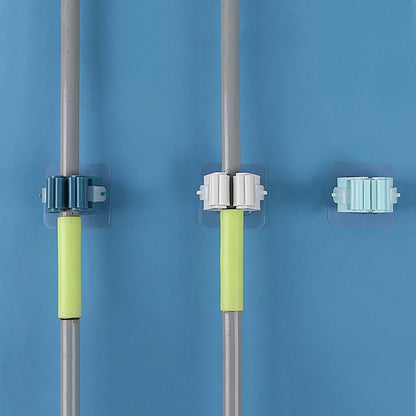 5 ชิ้นติดผนัง Mop ตะขอเก็บ No-stick Stick ห้องครัวห้องน้ำแปรงเครื่องมือ