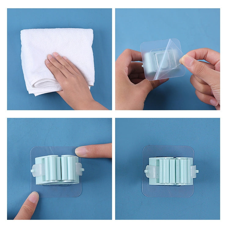 5 ชิ้นติดผนัง Mop ตะขอเก็บ No-stick Stick ห้องครัวห้องน้ำแปรงเครื่องมือ