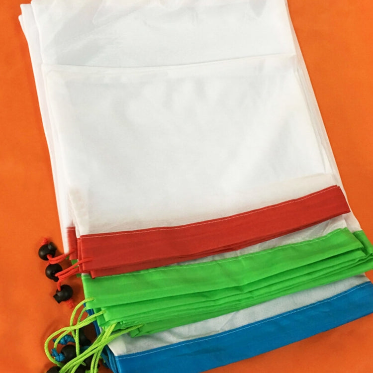10 PCS Double-Stitched Strength กระเป๋าใส่แซนวิชผลไม้นำกลับมาใช้ใหม่ได้ถุงเก็บตาข่ายขนาด: 30 ซม. x 43 ซม. การจัดส่งสีแบบสุ่ม, Size: 30cm x 43cm