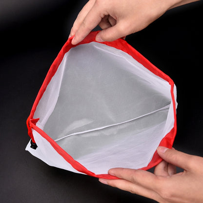 10 PCS Double-Stitched Strength กระเป๋าใส่แซนวิชผลไม้นำกลับมาใช้ใหม่ได้ถุงเก็บตาข่ายขนาด: 30 ซม. x 43 ซม. การจัดส่งสีแบบสุ่ม, Size: 30cm x 43cm