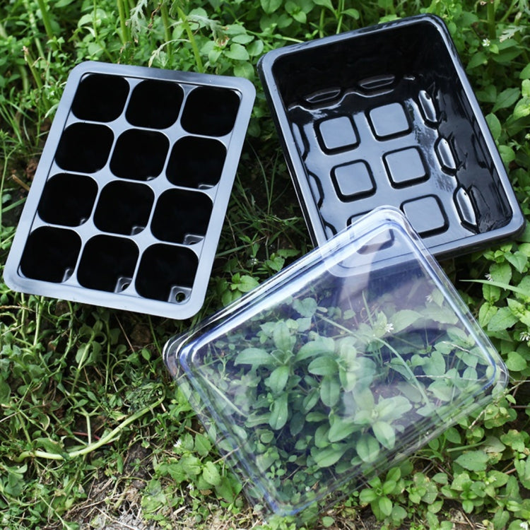 ถาดต้นกล้าSproutแผ่น 12 หลุมNursery Potsถาดฝาปิดสำหรับสวนบอนไซเรือนกระจกขนาดเล็กเนอสเซอรี่แผ่น, 12 Holes, 5pcs 12 Holes