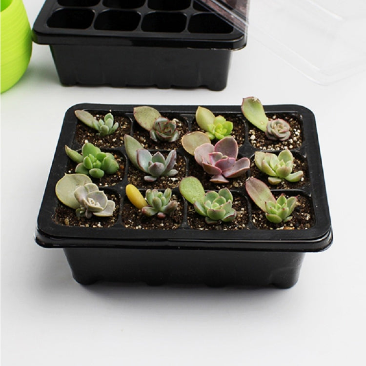 ถาดต้นกล้าSproutแผ่น 12 หลุมNursery Potsถาดฝาปิดสำหรับสวนบอนไซเรือนกระจกขนาดเล็กเนอสเซอรี่แผ่น, 12 Holes, 5pcs 12 Holes